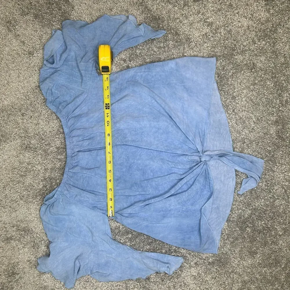 Elan Off the Shoulder Blouse Chambray Size Medium